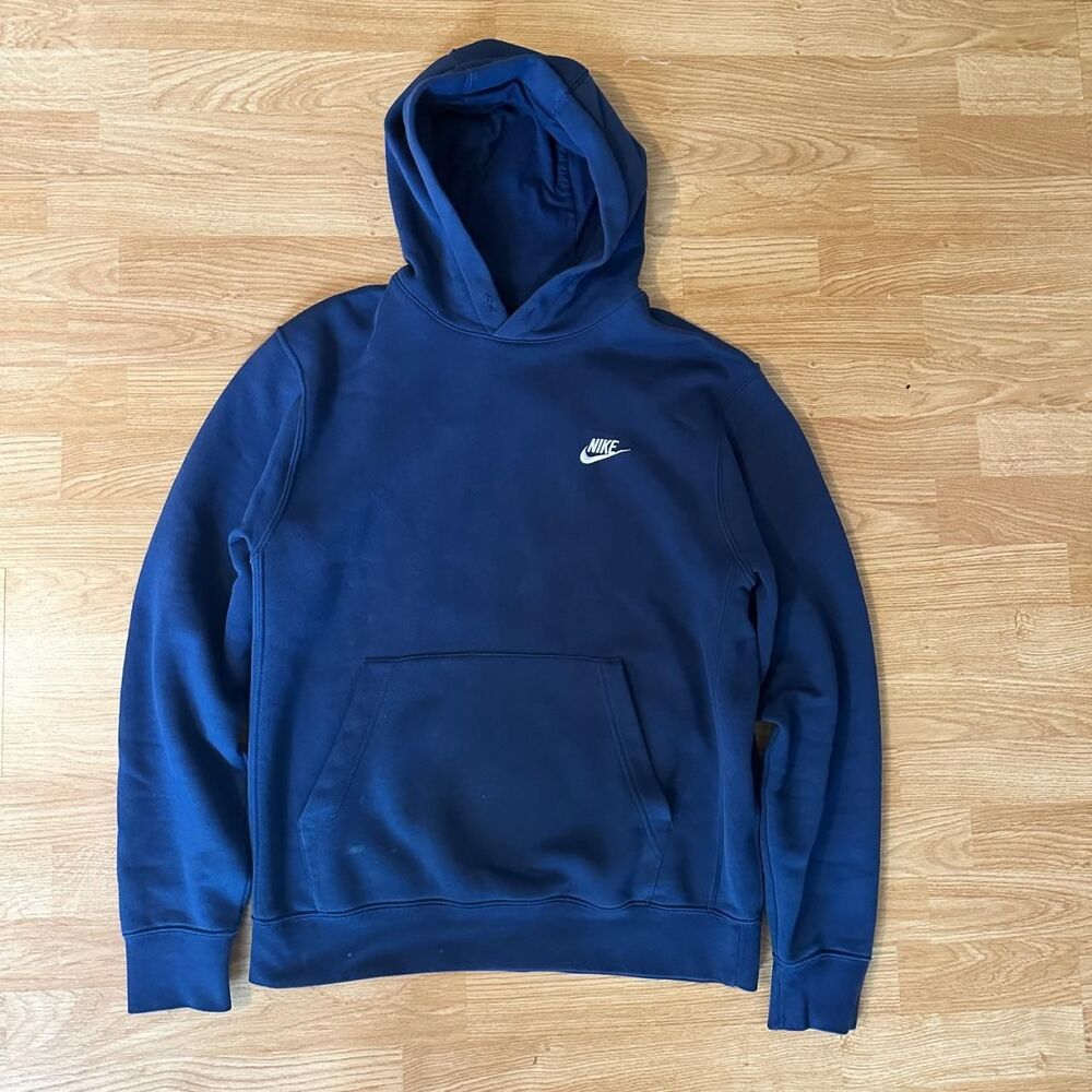Nike Men's Navy and Blue Hoodie